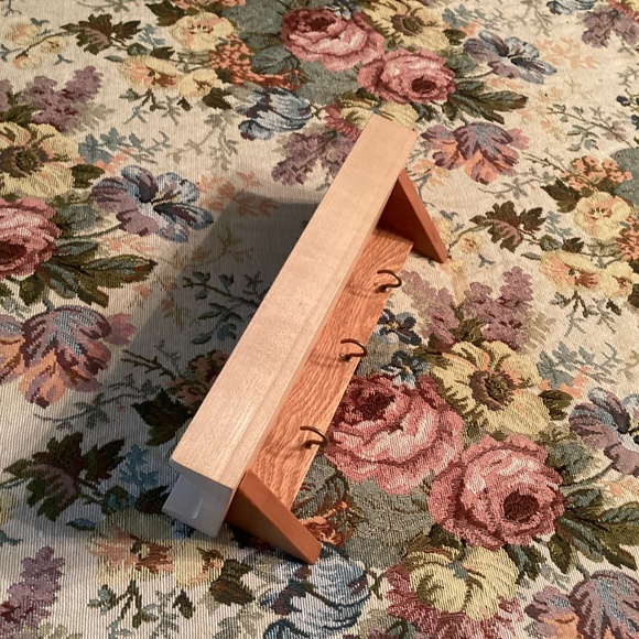 Handmade Small Wall Mount Shelf w/ Hooks - Picture 3 of 4